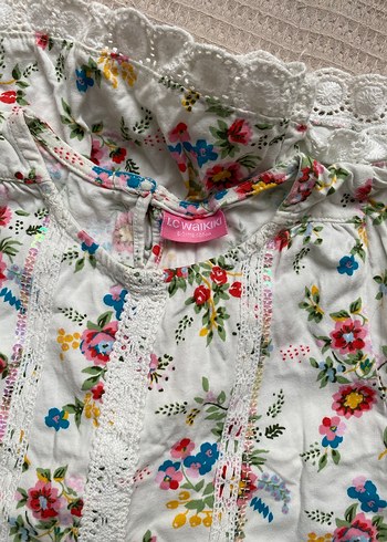 Çiçek Desenli Bohem Kız Elbisesi - Görsel 2