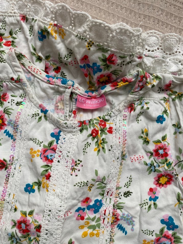 Çiçek Desenli Bohem Kız Elbisesi - Görsel 2