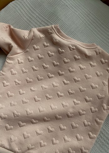 Kız Çocuk Pembe Nakışlı Sweatshirt - Görsel 2