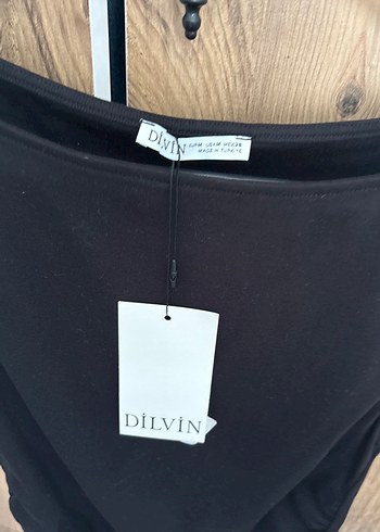 Dilvin Siyah Kolsuz Mini Keten Atlet - Görsel 4