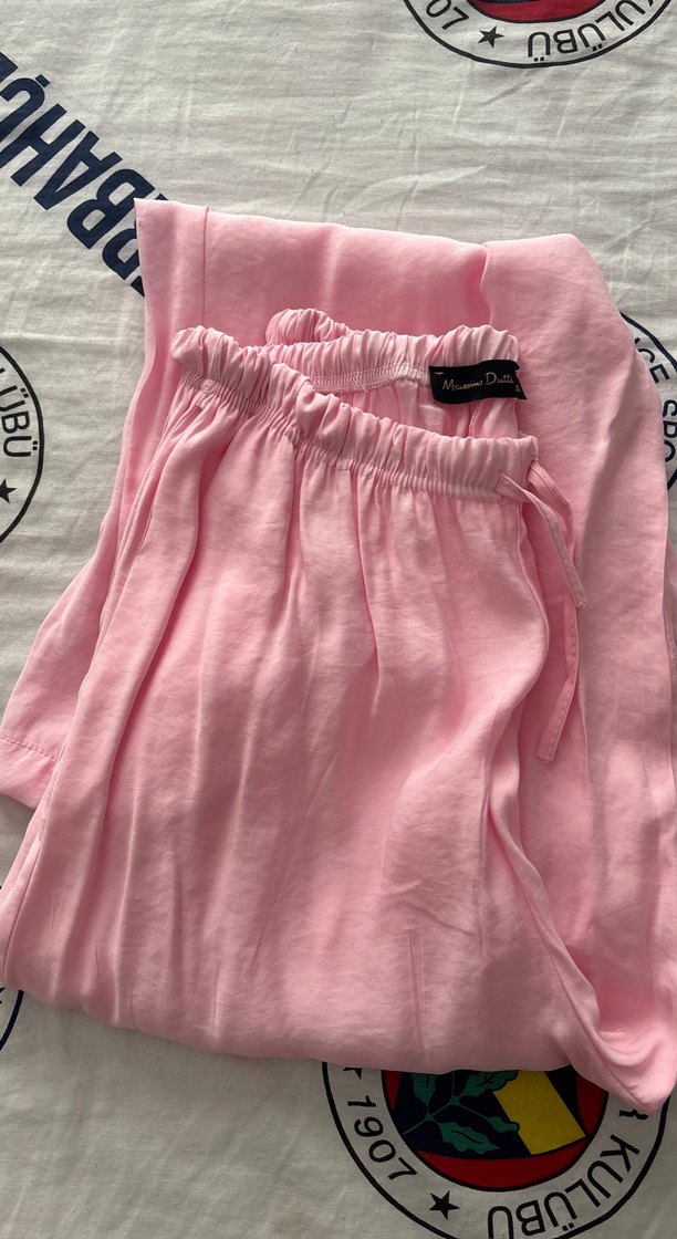 Düğmeli Pembe Keten Kadın Mini Pantolon - Görsel 5