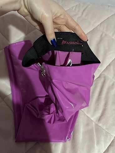 m Beden Pink lateks pantolon