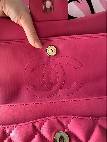 Beden pembe Renk Pink chanel jumbo