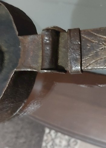 Bej Deri Vintage Kadın Kemer - Görsel 3