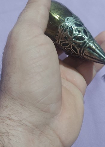 Vintage Altın Renkli Kalp Kolye - Görsel 5