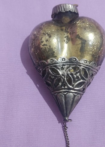 Vintage Altın Renkli Kalp Kolye - Görsel 2