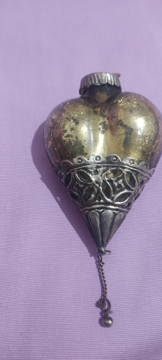 Vintage Altın Renkli Kalp Kolye - Görsel 2