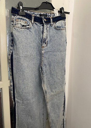 38 Beden Kadın Mavi Kot Pantolon