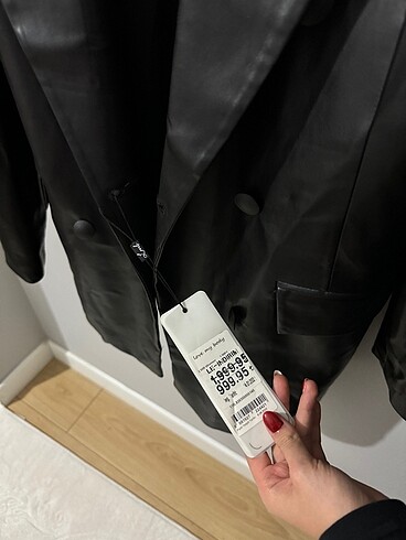 m Beden siyah Renk deri blazer