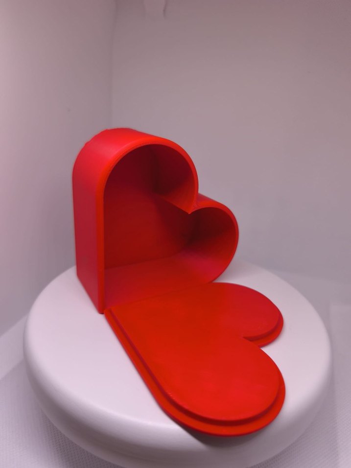 Kırmızı kalpli kutu - Görsel 3