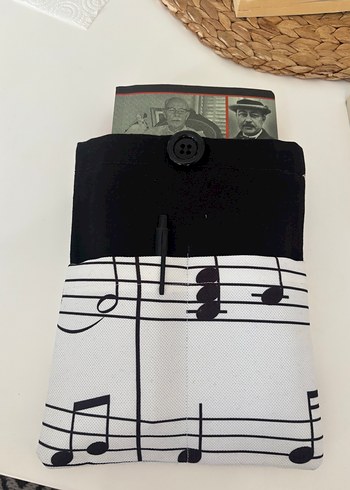  Beden beyaz Renk Düğmeli Siyah Beyaz Kitap Kılıfı