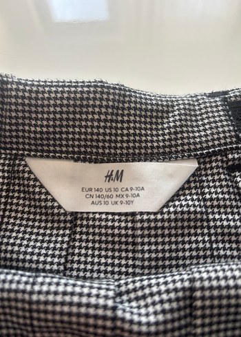 H&M H&M Gri Pilili Midi Mini Etek