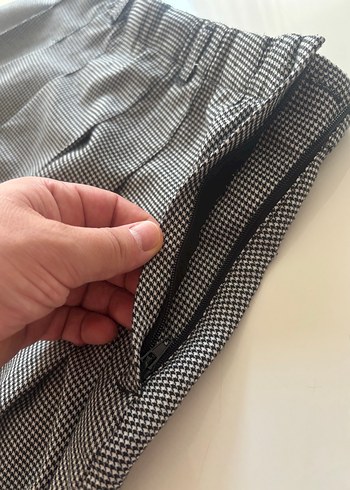 9 Yaş Beden gri Renk H&M Gri Pilili Midi Mini Etek