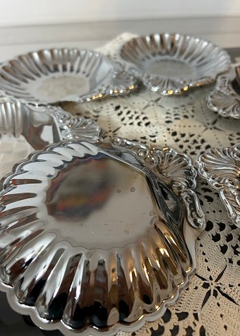 Bohem Gri Soyut Desenli Tabak Seti - Görsel 4