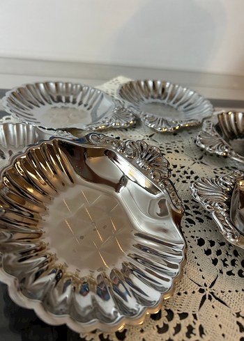 Bohem Gri Soyut Desenli Tabak Seti - Görsel 3