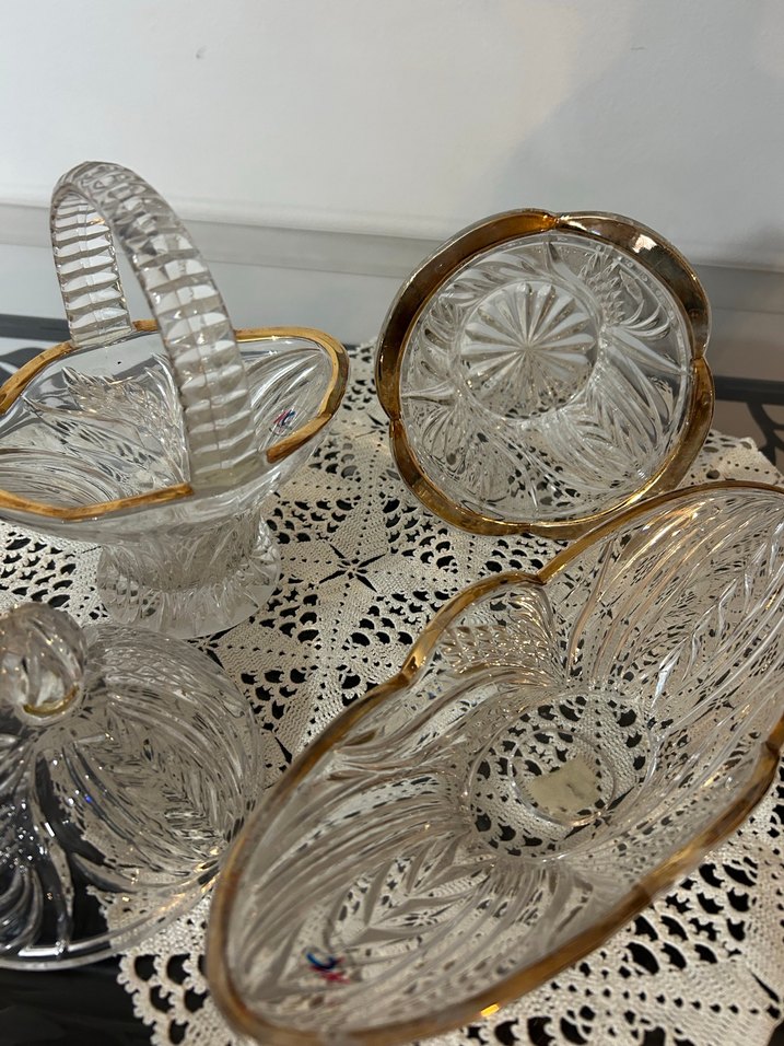 İşlemeli Beyaz Modern Klasik Cam Seti - Görsel 3