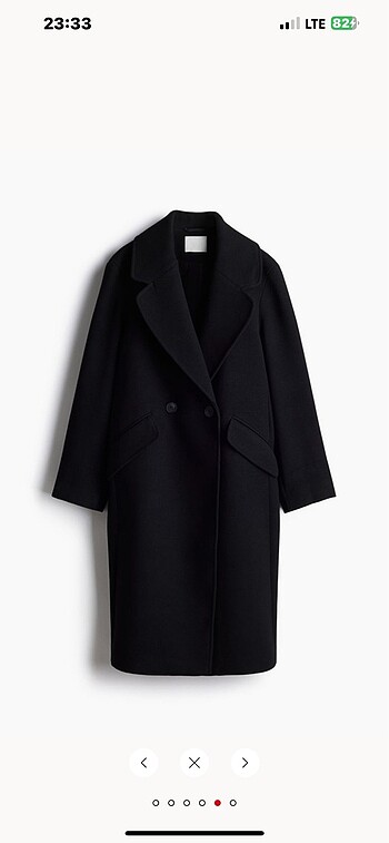 H&M siyah kaban