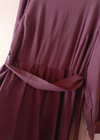 Uzun Mor Salaş Kadın Elbise - Görsel 5