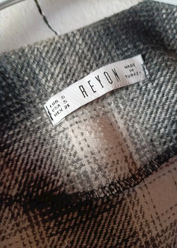 Düğmeli Kareli Midi Kadın Kaban - Görsel 2