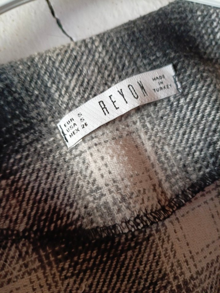 Düğmeli Kareli Midi Kadın Kaban - Görsel 2