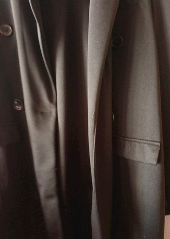 Siyah Uzun Kadın Blazer Ceket - Görsel 4