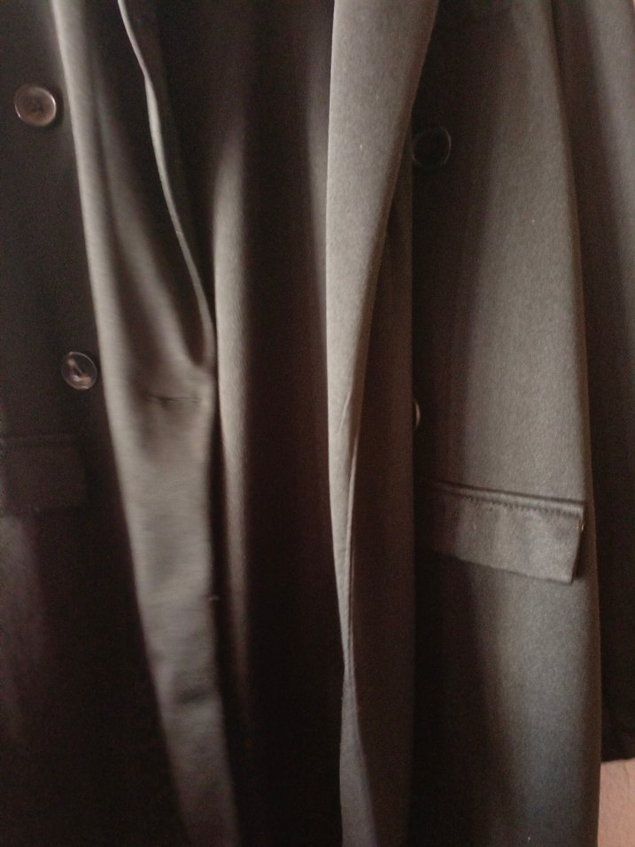 Siyah Uzun Kadın Blazer Ceket - Görsel 4