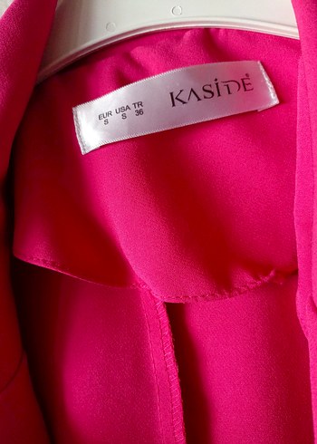 Pembe Kadın Midi Blazer Ceket - Görsel 3