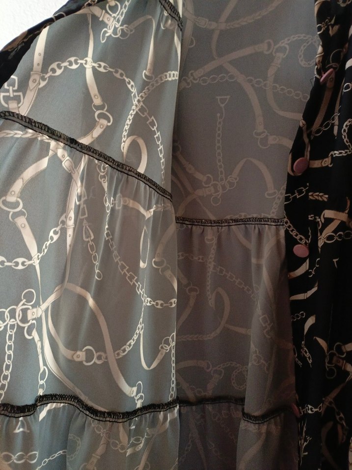 Zincir Detaylı Uzun Kahverengi Kadın gömlek - Görsel 5