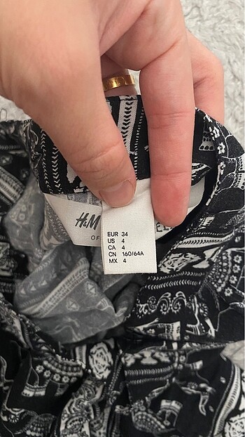 H&M H&M yırtmaçlı viskon kumaş uzun etek