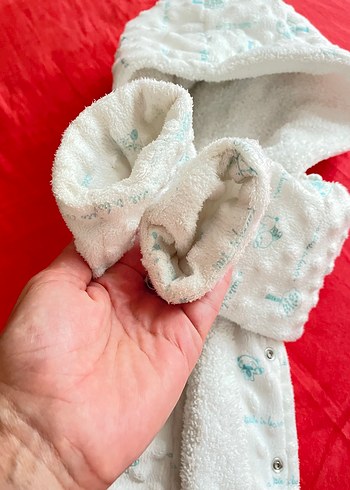 Kapüşonlu Baskılı Bebek Montu - Görsel 6