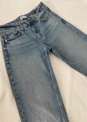 Zara Kadın Mavi Denim Jean