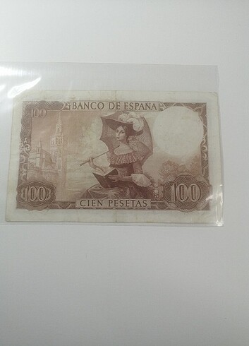  Yabancı Banknot 100 Pesetas 1965