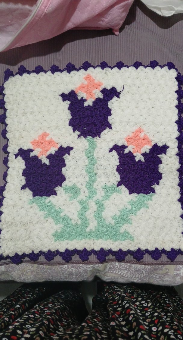 Mor Çiçek Desenli Banyo Süngeri - Görsel 2