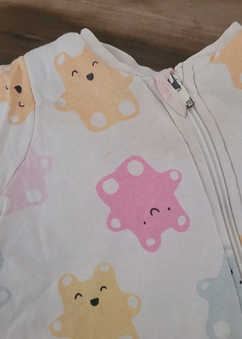 Kız Bebek Fermuarlı Beyaz Tulum - Görsel 3