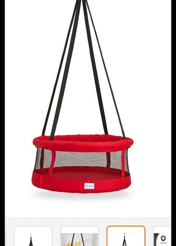 Kırmızı Renkli Bebek Salıncağı - Görsel 3