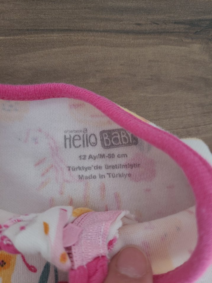 Renkli Desenli Fermuarlı Bebek Kız Tulum - Görsel 4