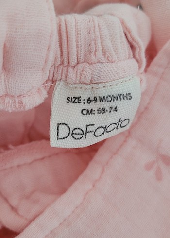 Kız Çocuk Pembe Pamuklu Fırfırlı Elbise - Görsel 4