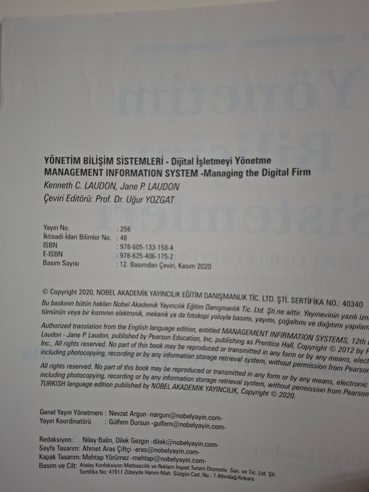 Yönetim Bilişim Sistemleri - Ders Kitabı - Görsel 4