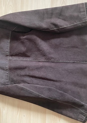 m Beden Düğmeli Kahverengi Vintage Süet Kadın Ceket