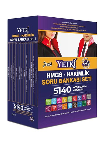 Yetki HMGS Hakimlik Soru Bankası Seti 5140 Soru