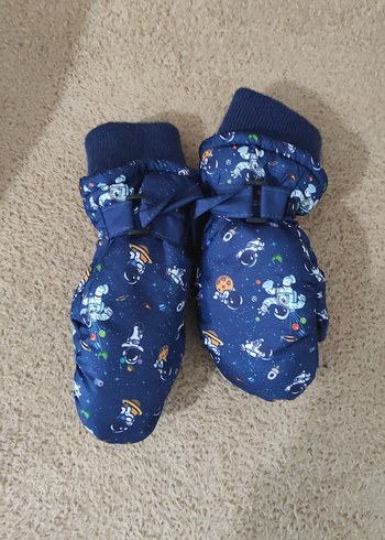 Erkek Çocuk Mavi Bağcıklı Street Wear Eldiven - Görsel 2