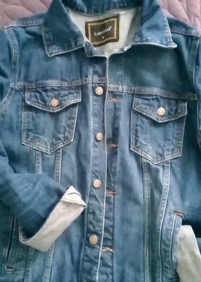 Denim kot ceket - Görsel 3