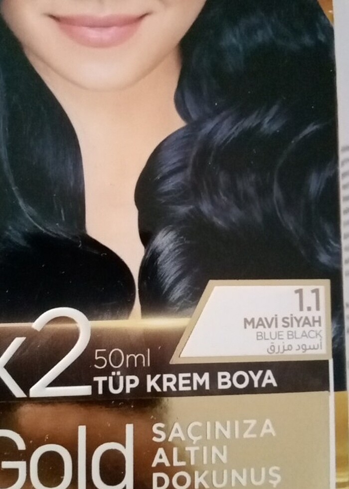 Gece mavisi saç boyası  - Görsel 2