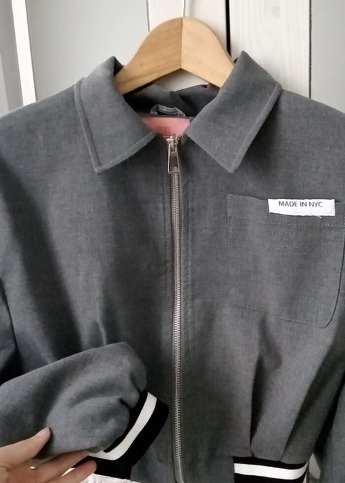 Crop blazer ceket  - Görsel 5