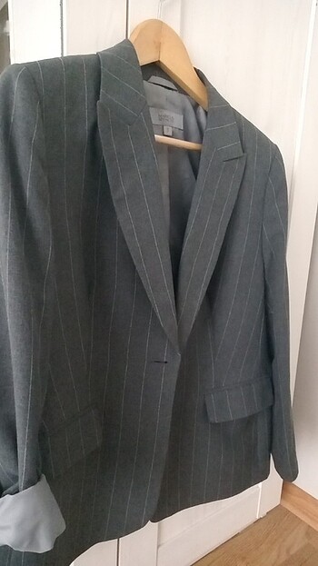 Çizgili Marks& Spencer blazer ceket  - Görsel 6