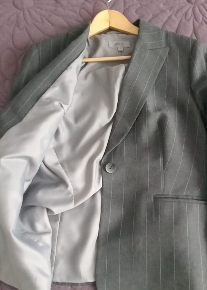 Çizgili Marks& Spencer blazer ceket  - Görsel 3