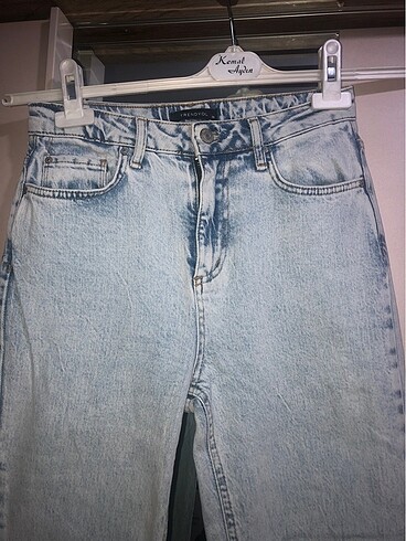 Trendyol & Milla Buz mavisi yüksek bel wide leg jean