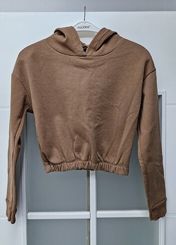 Kahverengi Sweatshirt Uzun Kollu