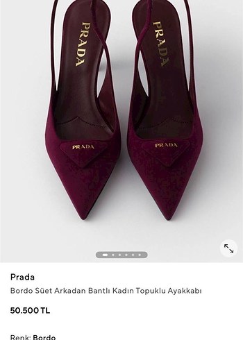 Prada Süet Topuklu ayakkabı - Görsel 7