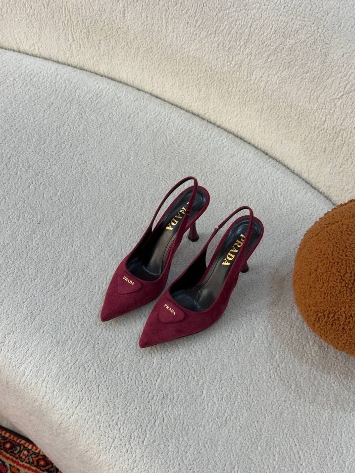 Prada Süet Topuklu ayakkabı - Görsel 5
